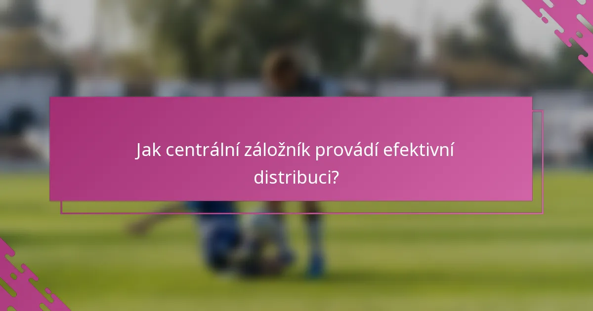 Jak centrální záložník provádí efektivní distribuci?